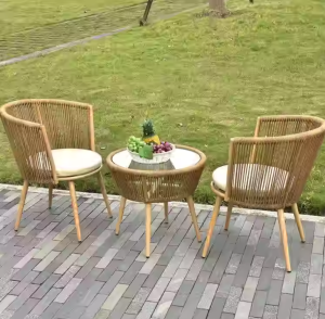 Bàn Ghế Ban Công Nhựa Giả Mây T01