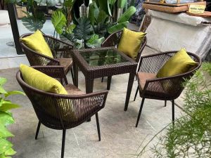 Bộ Bàn Ghế Mây Nhựa Sân Vườn MN-03