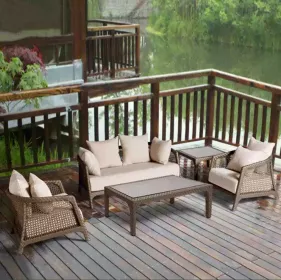 Bộ Sofa Mây Nhựa Ngoài Trời Sang Trọng SF-B1