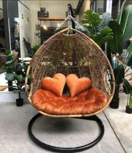 Xích Đu Đôi Mây Nhựa Sân Vườn MN02