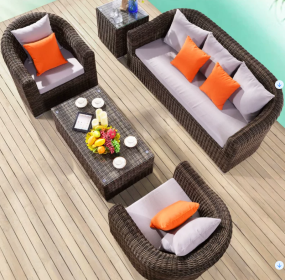 Bộ Bàn Ghế Mây Nhựa Cao Cấp Khung Nhôm