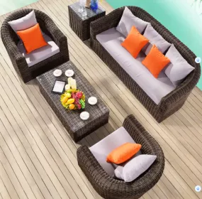 Bộ Bàn Ghế Mây Nhựa Cao Cấp Khung Nhôm