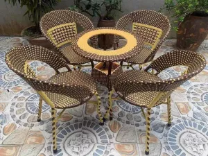 Bàn Ghế Mây Sân Vườn