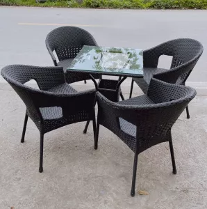 Bộ Bàn Ghế Mây Nhựa BA-MD07