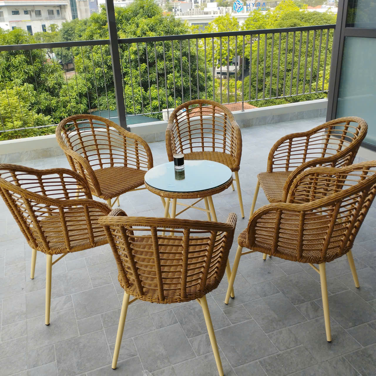 Bộ Bàn Ghế Mây Nhựa BA-03