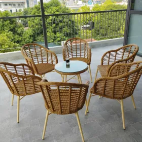 Bộ Bàn Ghế Mây Nhựa BA-03