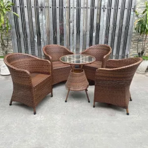 Bộ Bàn Ghế Mây Nhựa Thúng Bành MN-06