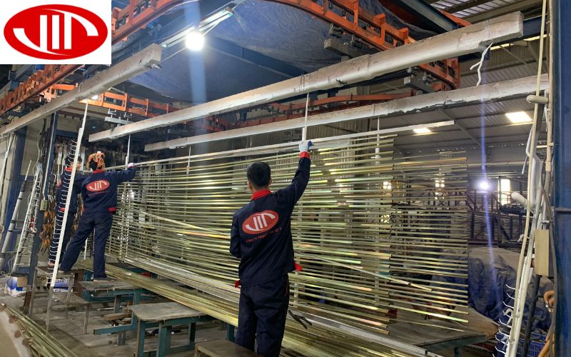 Nhôm sơn tĩnh điện Việt Ý được được sản xuất như thế nào?