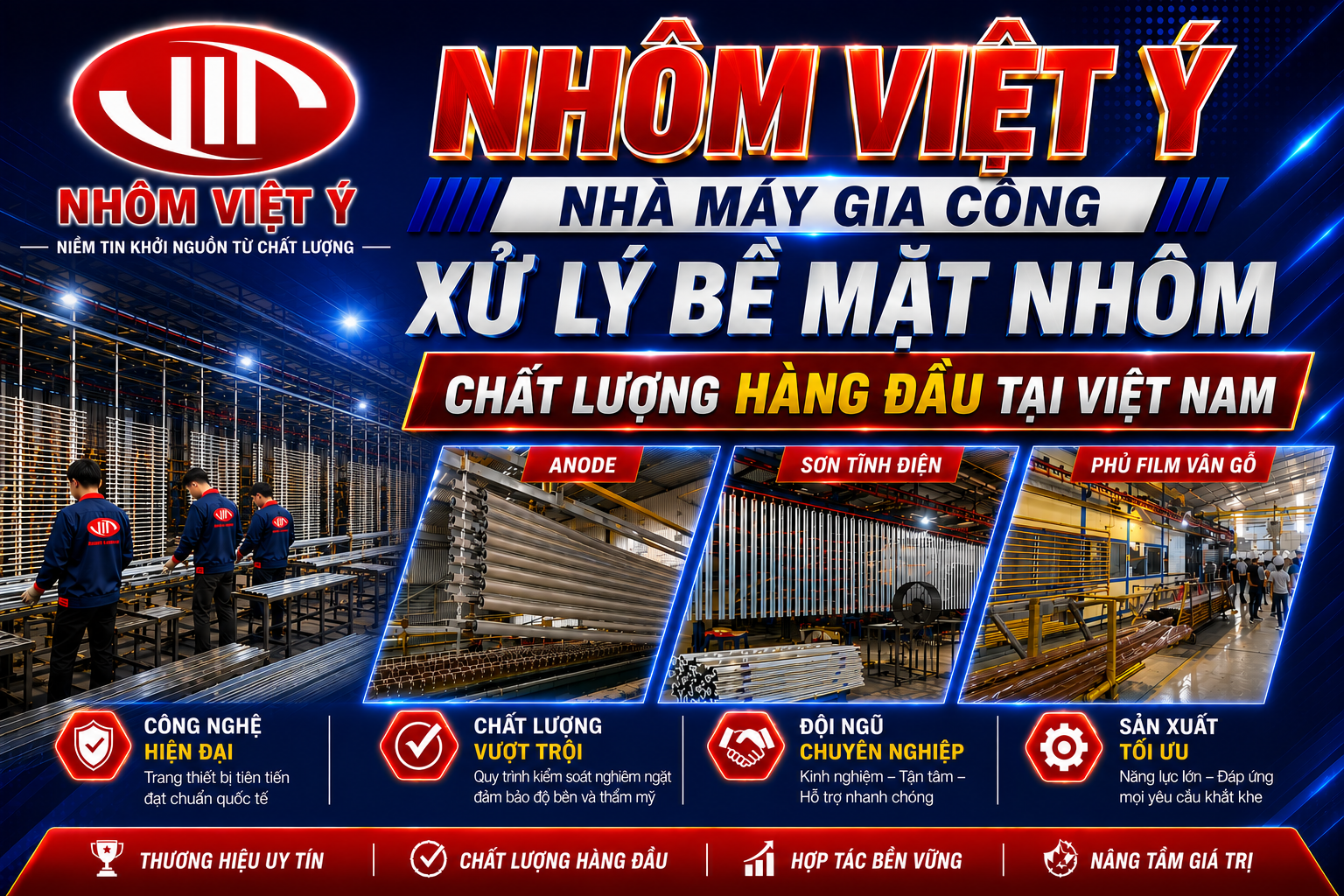 Viet Y Aluminium A Trusted Factory for High Quality Aluminium Surface Treatment in Vietnam