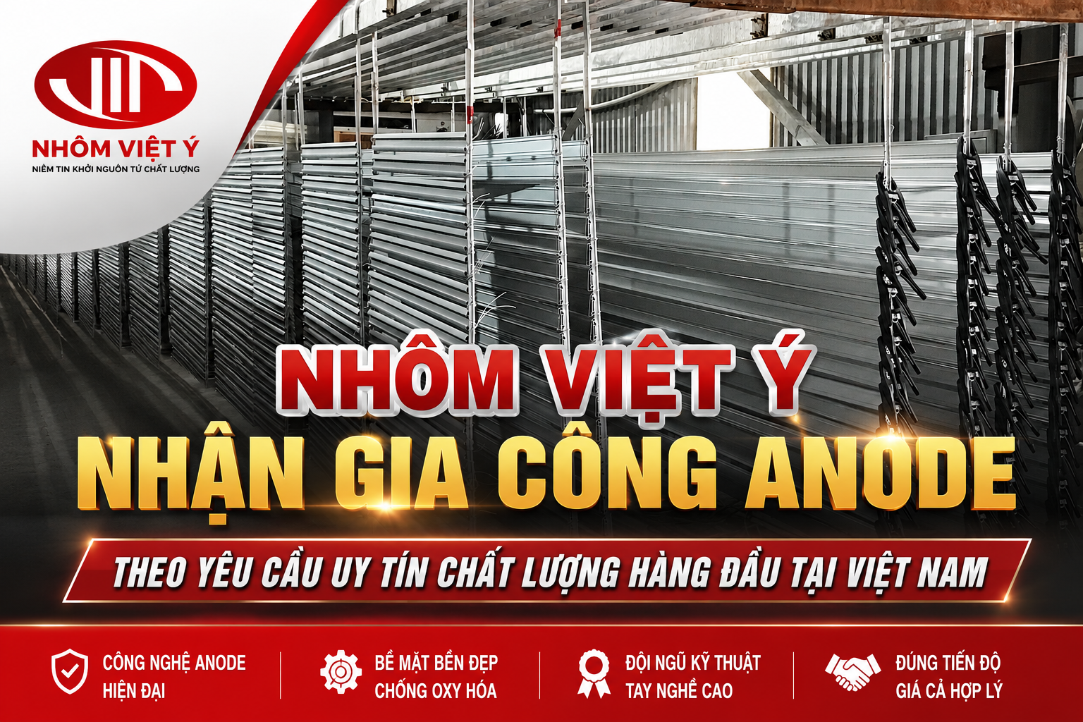 Viet Y Aluminium Provides Custom Anodizing Services with Leading Quality and Reputation in Vietnam