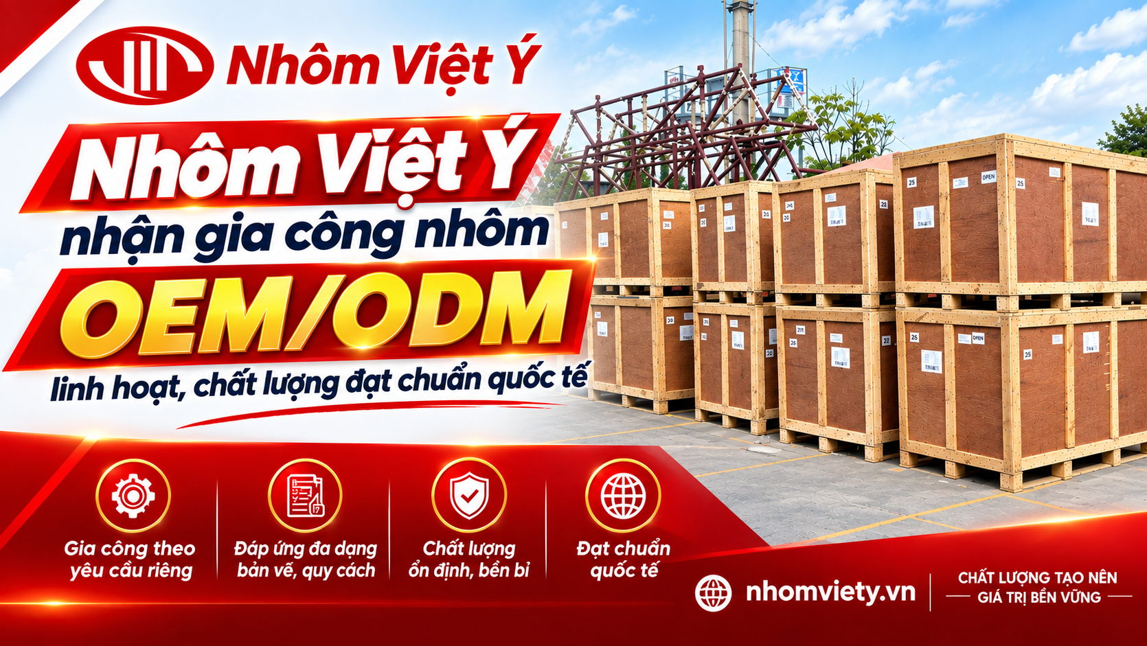 Viet Y Aluminium Provides Flexible OEM/ODM Aluminum Processing Services with International Standard Quality