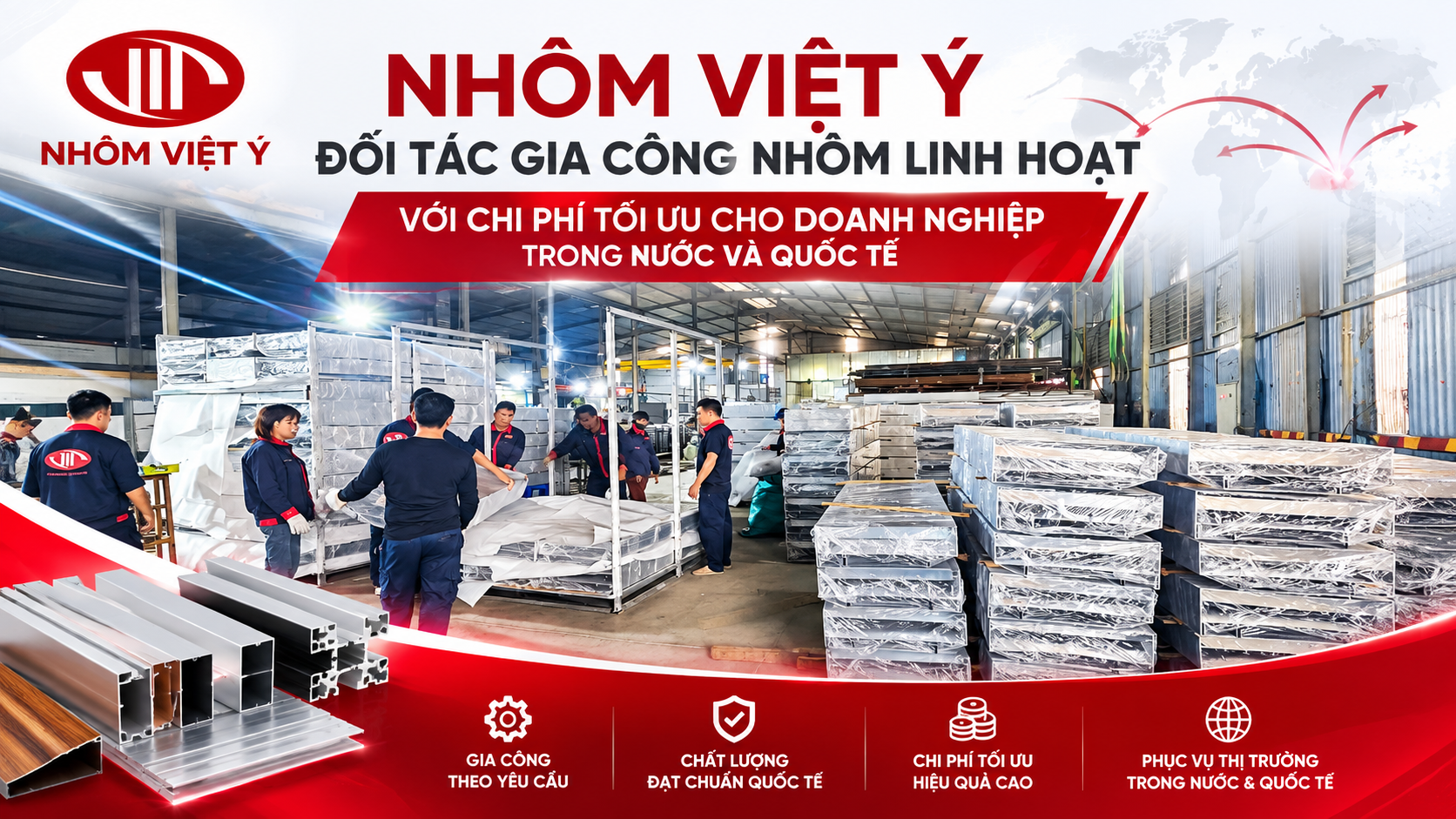 Viet Y Aluminium provides flexible aluminium processing solutions with optimized costs for domestic and international business partners