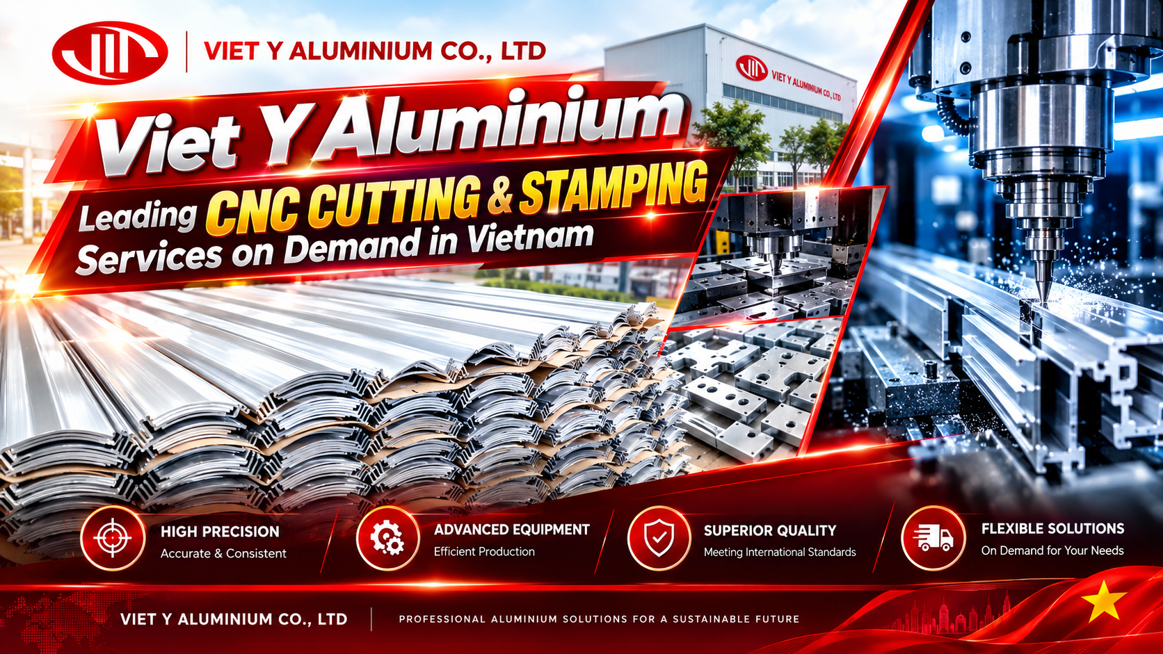 Viet Y Aluminium Leading CNC Cutting & Stamping Services on Demand in Vietnam