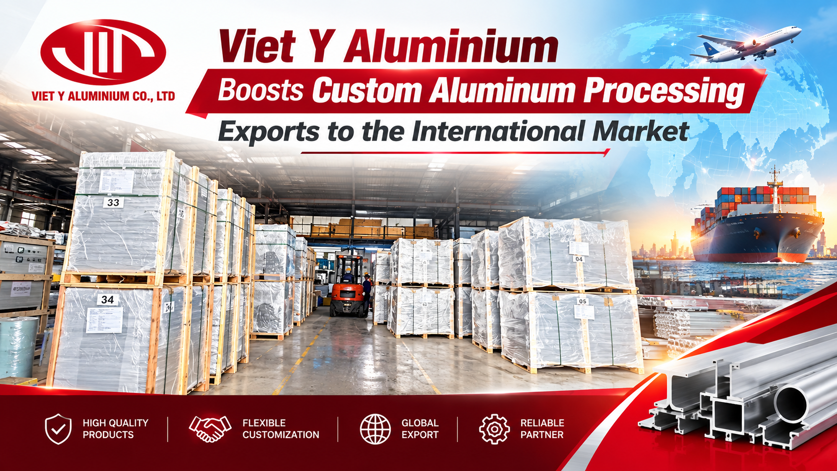 Viet Y Aluminium Boosts Custom Aluminum Processing Exports to the International Market