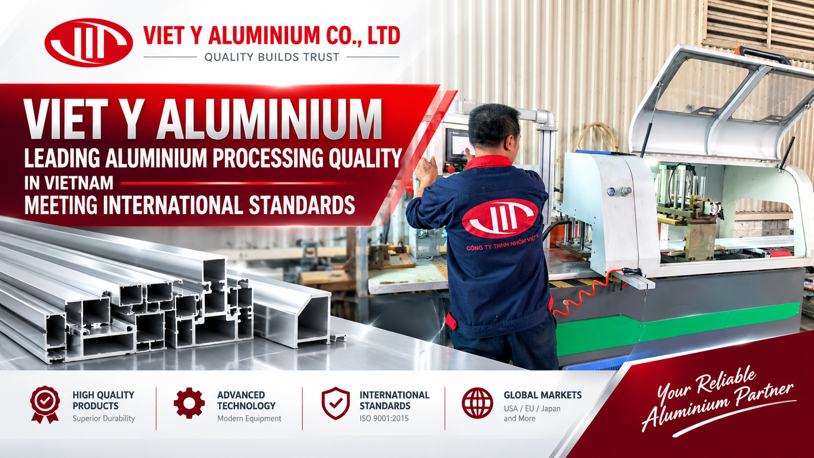 Viet Y Aluminium Leading Aluminium Processing Quality in Vietnam Meeting International Standards