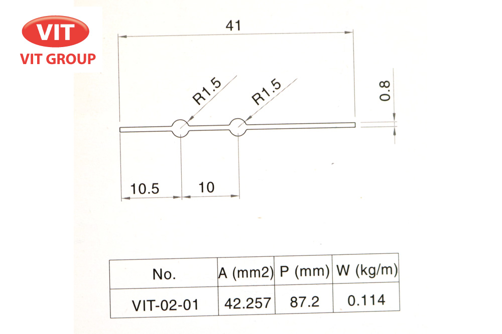 Nhôm cửa gió VIT-0201