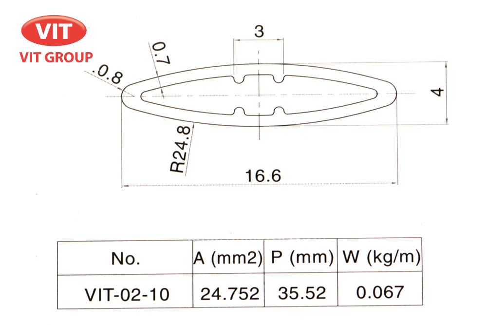 Nhôm cửa gió VIT-0210