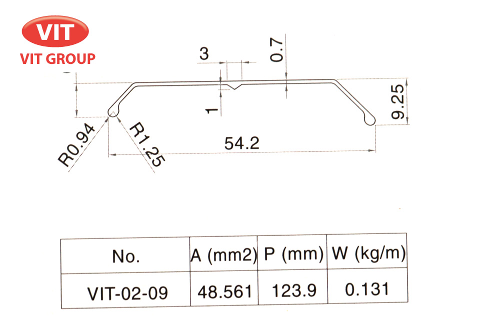 Nhôm cửa gió VIT-0209