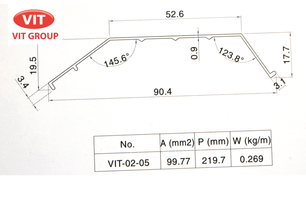Nhôm cửa gió VIT-0205