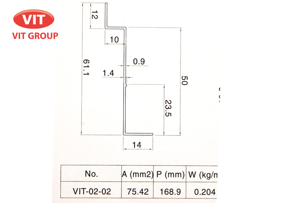 Nhôm cửa gió VIT-0202