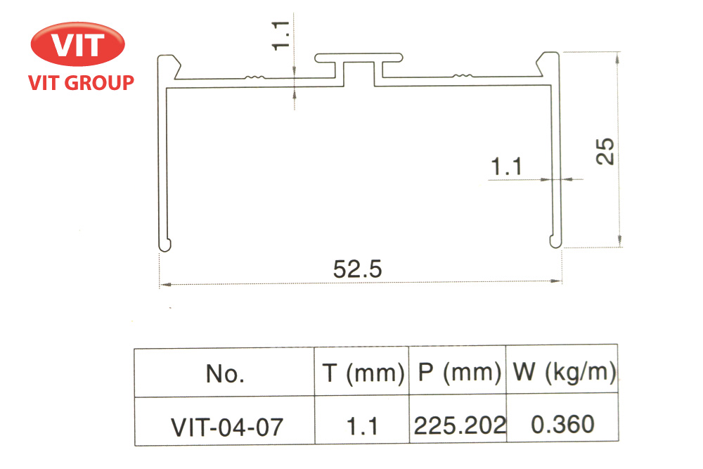 Nhôm phòng sạch VIT-0407
