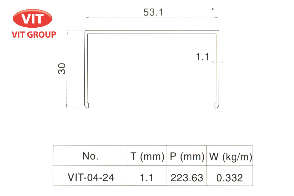 ​Nhôm phòng sạch VIT- 0424