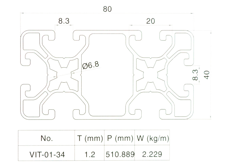 Nhôm băng tải bàn thao tác VIT-0134