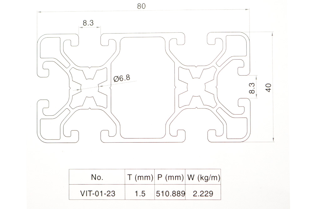 Nhôm băng tải bàn thao tác VIT-0123