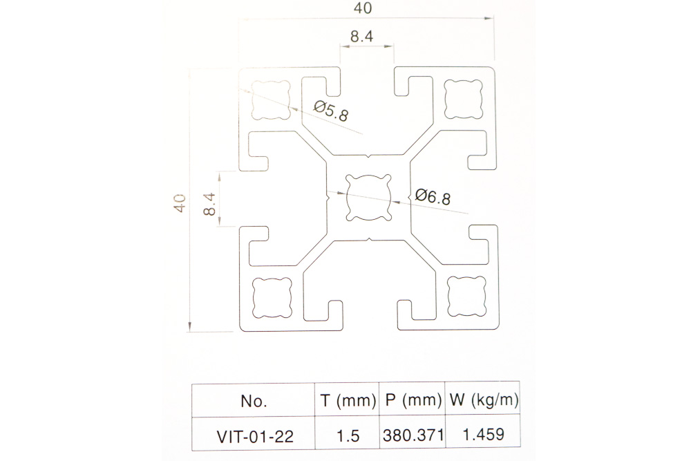 Nhôm băng tải bàn thao tác VIT-0122