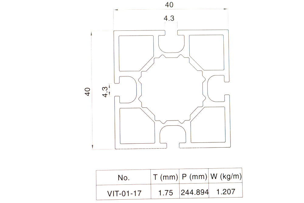 Nhôm băng tải bàn thao tác VIT-0117