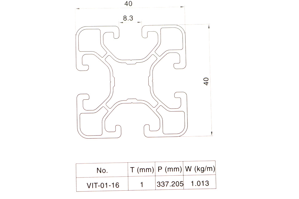 Nhôm băng tải bàn thao tác VIT-0116