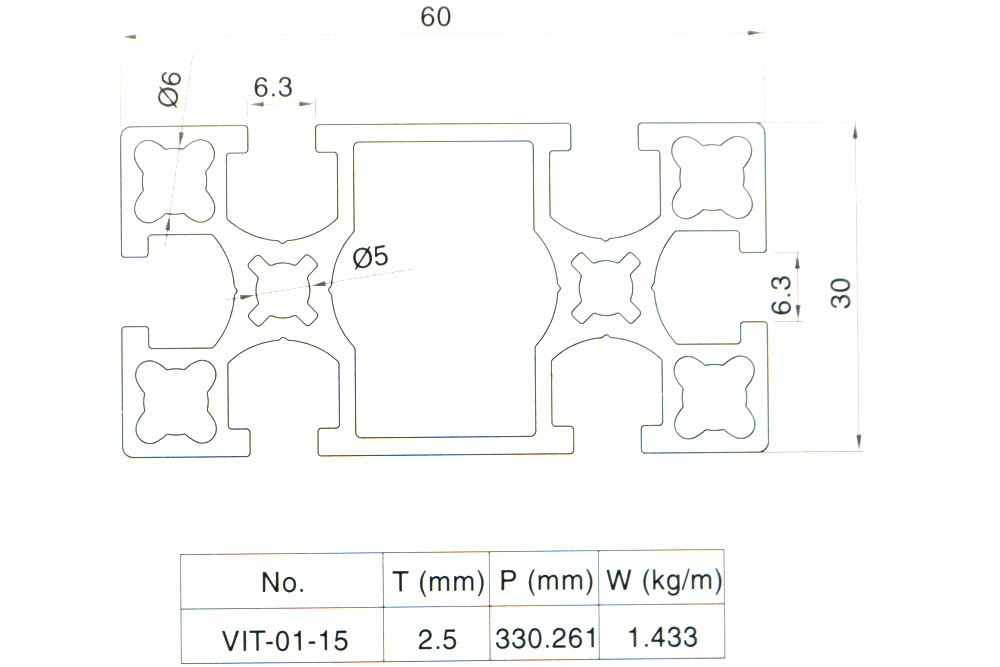 Nhôm băng tải bàn thao tác VIT-0115