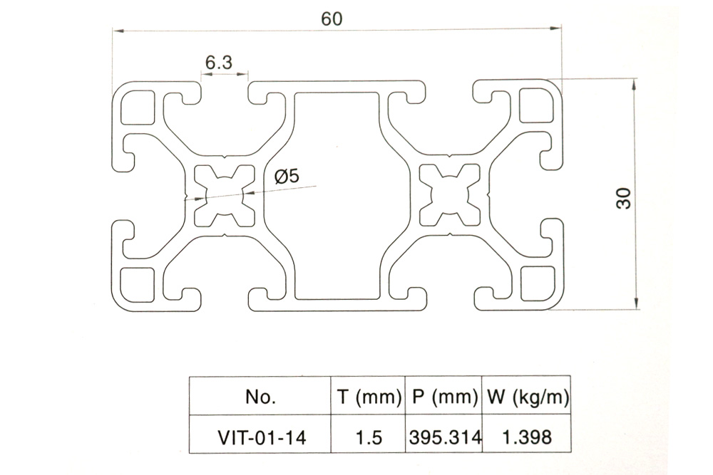 Nhôm băng tải bàn thao tác VIT-0114