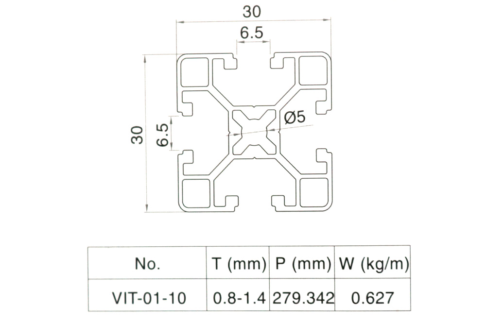 Nhôm băng tải bàn thao tác VIT-0110