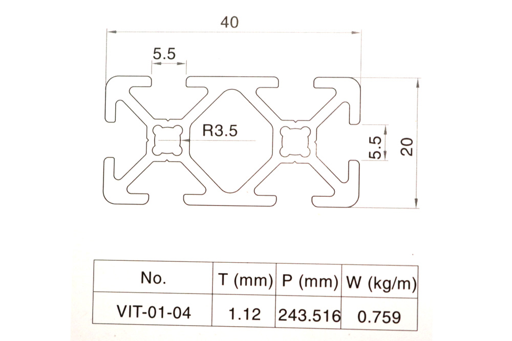 Nhôm băng tải bàn thao tác VIT-0104