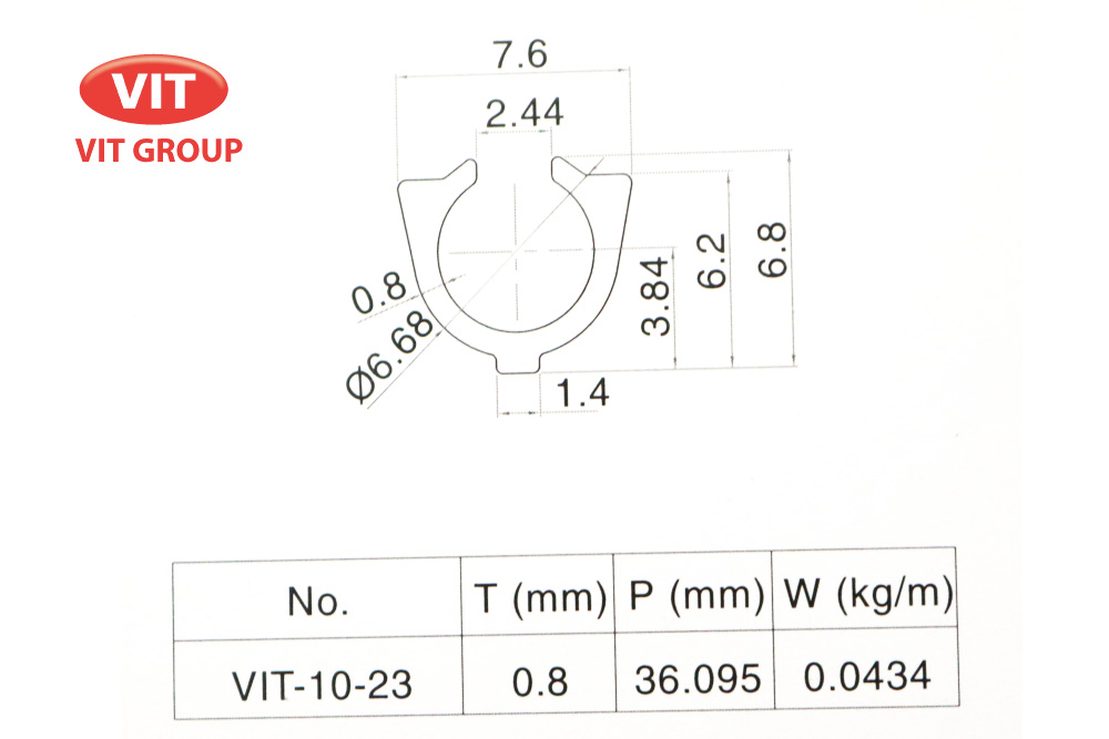 Nhôm mành rèm VIT-1023