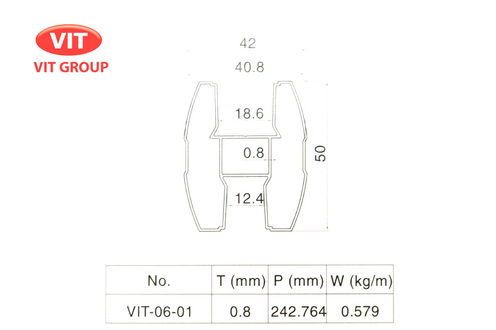 Nhôm vách vệ sinh VIT-0601