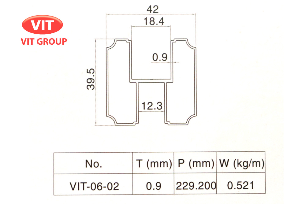 Nhôm vách vệ sinh VIT-0602