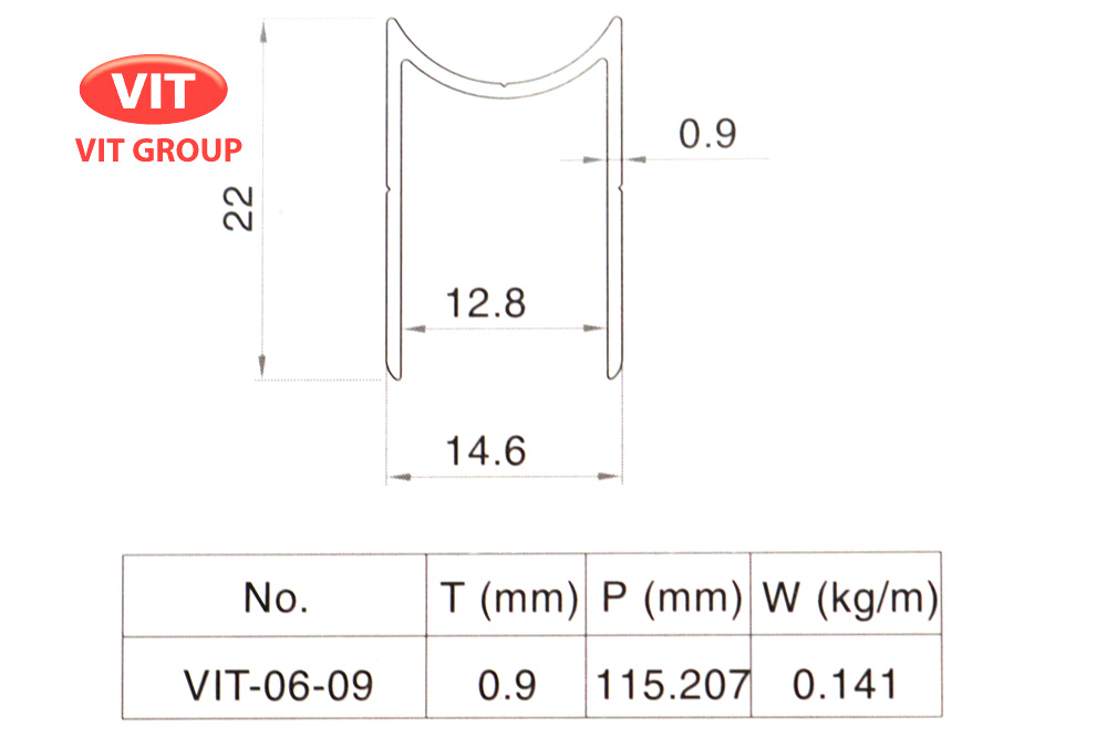 Nhôm vách vệ sinh VIT-0609