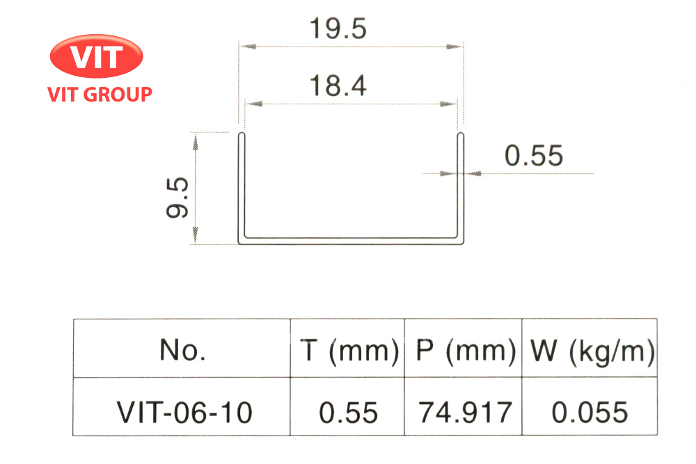 Nhôm vách vệ sinh VIT-0610