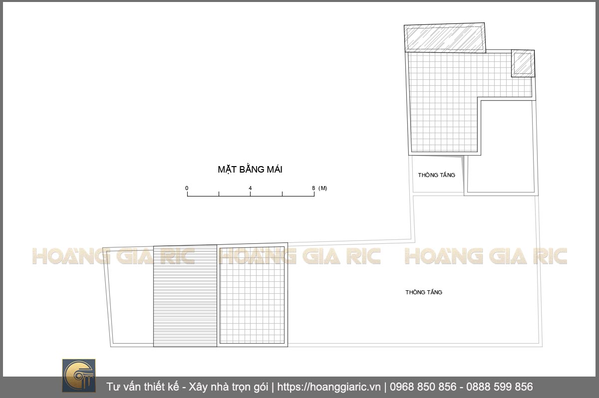 Thiết kế mặt bằng kiến trúc mái nhà hàng tân cổ điển Hà nội th2018