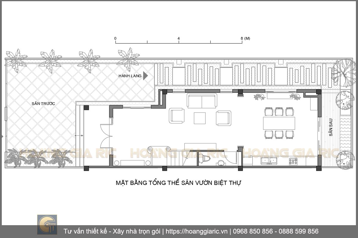 Thiết kế mặt bằng kiến trúc tổng thể cảnh quan sân vườn 1 biệt thự Hà nội nh2017