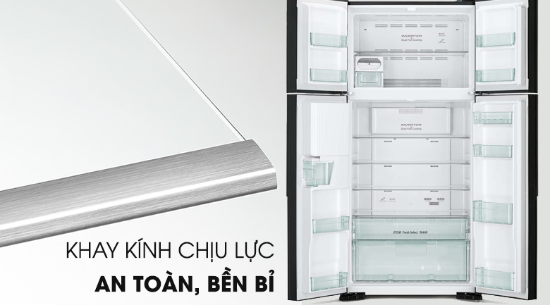 Tủ lạnh Hitachi Inverter 540 lít R-FW690PGV7 GBK