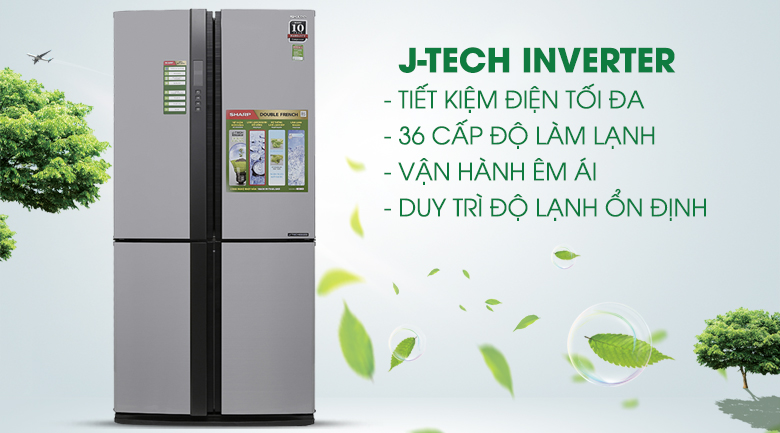 Tủ lạnh Sharp Inverter 605 lít SJ-FX680V-ST