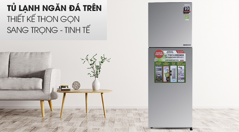 Tủ lạnh Sharp Inverter 224 lít SJ-X251E-SL