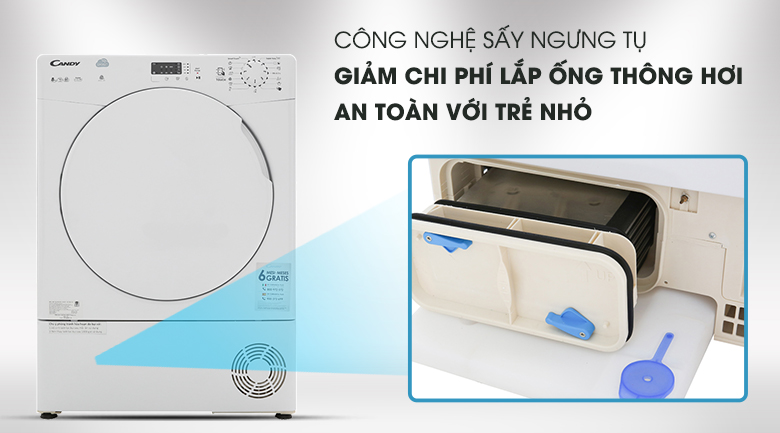 Máy sấy Candy 8 Kg CS C8LF-S