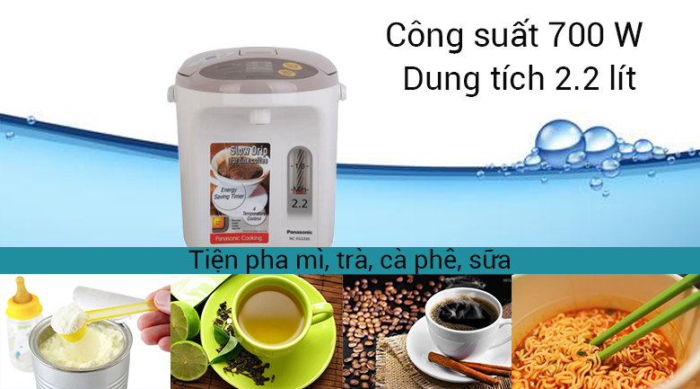 Bình thủy điện Panasonic NC-EG2200CSY 2.2 lít