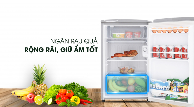 Tủ lạnh Aqua 90 lít AQR-95ER (SS) Xám