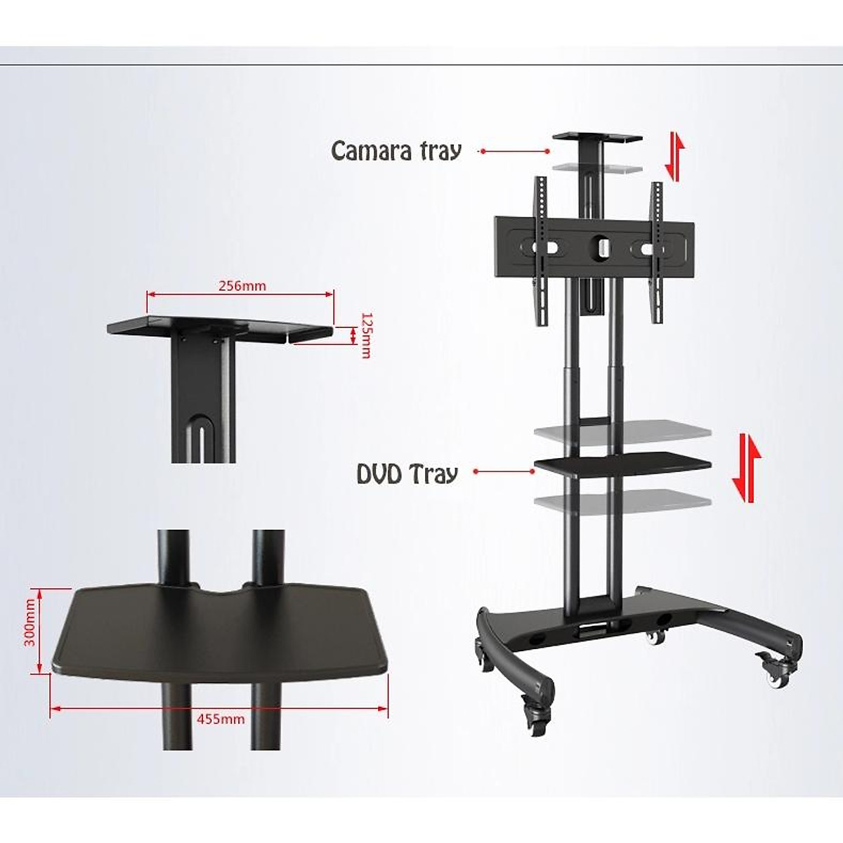 Giá treo tivi di động nhập khẩu Đ8 (AVA1500-60-1P)
