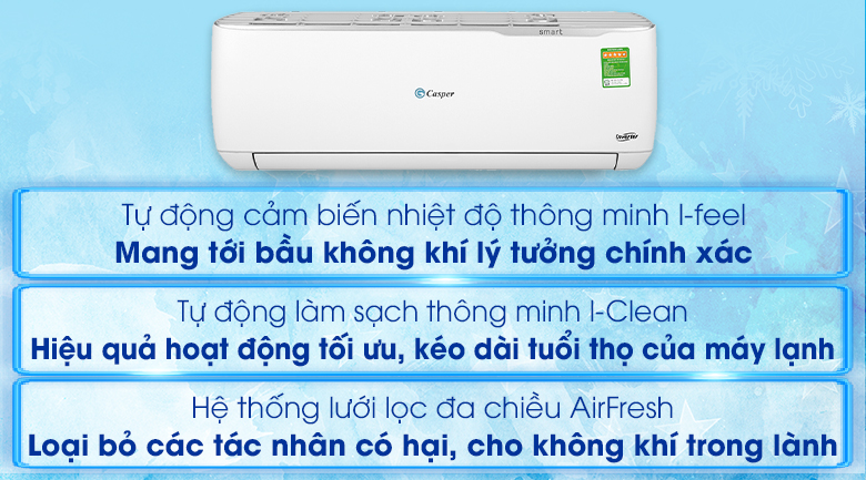 Điều hòa Casper 1 chiều Inverter 18000BTU GC-18TL32